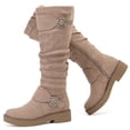 thumbnail image 1 of LOVE STEETLY Women's Slouchy Knee‑High Riding Boots, Round Toe Platform Side Zipper Casual Versatile Comfort Boot., 1 of 7