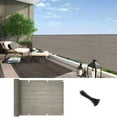 thumbnail image 1 of LOVE STORY 3' x 10' Balcony Privacy Screen Fence Cover Mesh for Deck Patio Porch Railing, Beige Anthracite, 1 of 7