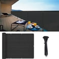 thumbnail image 1 of LOVE STORY 3' x 16' Balcony Privacy Screen Fence Cover Mesh for Deck Patio Porch Railing, Black, 1 of 7