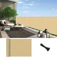thumbnail image 1 of LOVE STORY 3' x 16' Balcony Privacy Screen Fence Cover Mesh for Deck Patio Porch Railing, Sand, 1 of 7