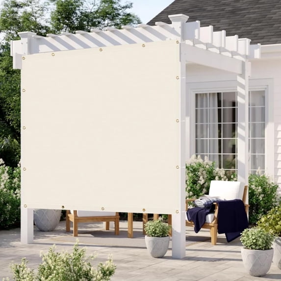 LOVE STORY 4' x 6' Sun Shade Cloth with Grommets 95% UV Protection Pergola Shade Cover for Outdoor, Cream