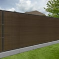 thumbnail image 1 of LOVE STORY 5' x 25' Brown Fence Privacy Screen Heavy Duty Mesh Windscreen Cover for Patio Garden, 1 of 7