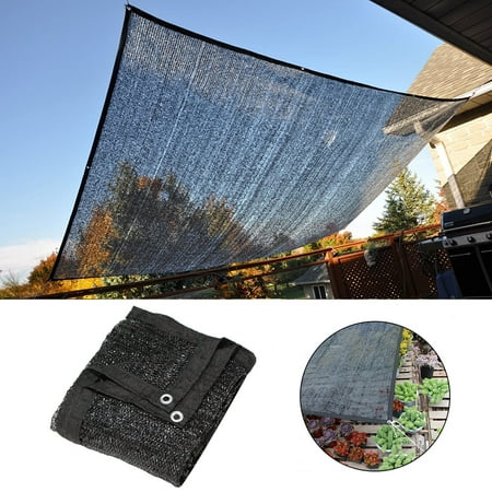 LOVE STORY 55% Sun Shade Cloth 6/6.5/8/10/12/16.5/20FT Black Sunblock Net Shading Mesh with Grommets for Greenhouse Garden Patio, 6.5'x10'