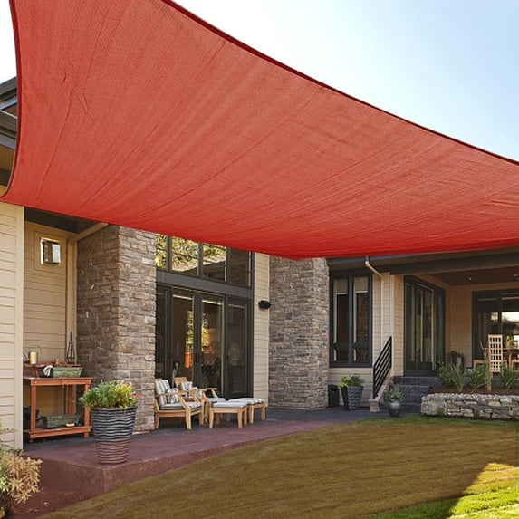 LOVE STORY 8' x 10' Rectangle Sun Shade Sail Canopy UV Block Sunshade for Patio Backyard Garden Outdoor, Terra Red (We Make Custom Size)