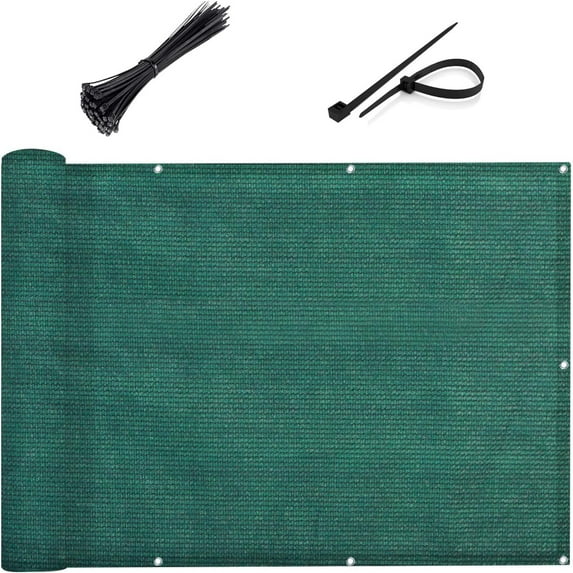 LOVE STORY Balcony Privacy Screen 3.3'x20' Dark Green Fence Privacy Screen Cover (We Make Custom Size)