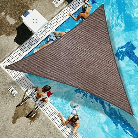 LOVE STORY Custom Size 10'x14'x17.2' Brown Sun Shade Sail Right Triangle Sunhsade Fabric Awning Canopy for Patio Backyard Carport Pergola (Customized)