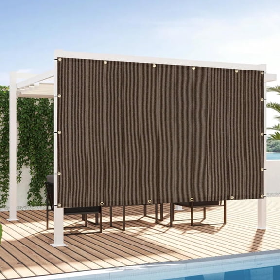 LOVE STORY Custom Size 12'x24' Brown Sun Shade Cloth with Grommets Pergola Shade Cover 95% UV Protection for Outdoor