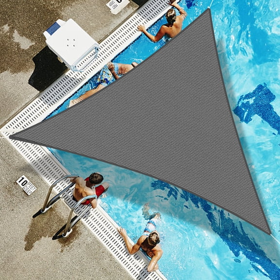LOVE STORY Custom Size 16'x16'x22.6' Dark Gray Sun Shade Sail Right Triangle Sunhsade Fabric Awning Canopy for Patio Backyard Carport Pergola (Customized)