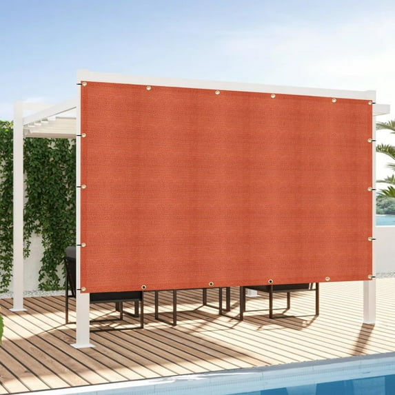 LOVE STORY Custom Size 19'x22' Terra Red Sun Shade Cloth with Grommets Pergola Shade Cover 95% UV Protection for Outdoor