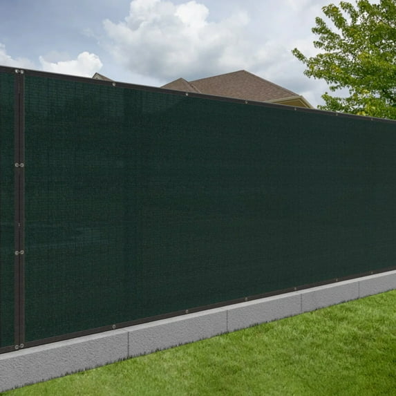 LOVE STORY Custom Size 4'x120' Dark Green Fence Privacy Screen Heavy Duty Mesh Windscreen Cover for Patio Garden (Customized)