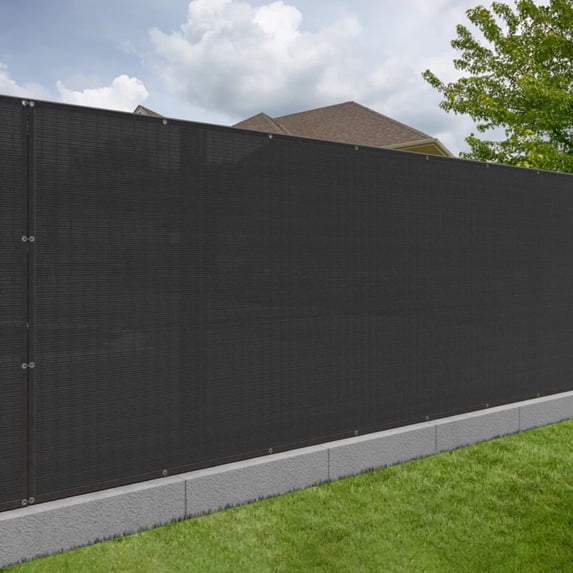 LOVE STORY Custom Size 4'x30' Dark Gray Fence Privacy Screen Heavy Duty Mesh Windscreen Cover for Patio Garden (Customized)