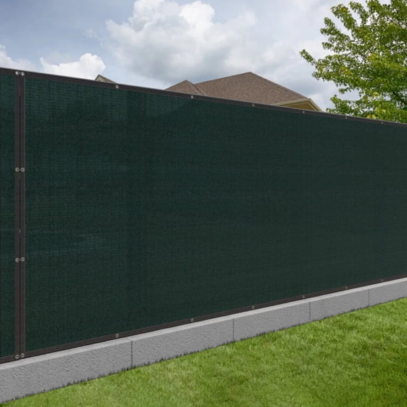 LOVE STORY Custom Size 4'x64' Dark Green Fence Privacy Screen Heavy Duty Mesh Windscreen Cover for Patio Garden (Customized)
