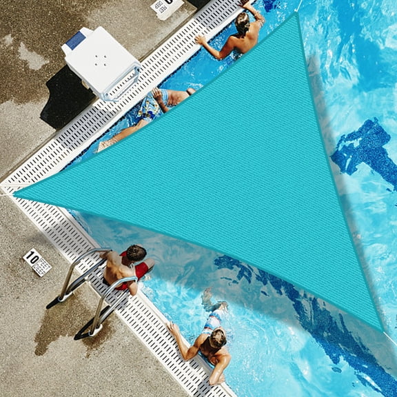 LOVE STORY Custom Size 6'x6'x6' Turquoise Blue Sun Shade Sail Triangle Sunhsade Fabric Awning Canopy for Patio Backyard Carport Pergola (Customized)