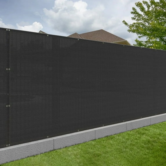 LOVE STORY Custom Size 6'x74' Dark Gray Fence Privacy Screen Heavy Duty Mesh Windscreen Cover for Patio Garden (Customized)