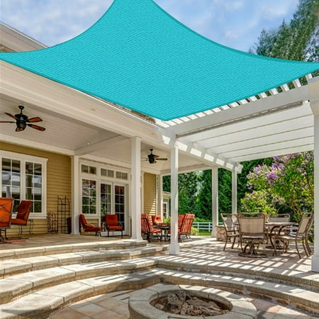 LOVE STORY Custom Size 7' x 21' Turquoise Blue Sun Shade Sail Canopy Commercial Rectangle Sail Shade Fabric for Patio Garden Backyard Pool (Customized)