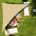 thumbnail image 2 of Custom Beige Right Triangle Sun Shade Sail – Water Permeable HDPE, UV Protection, Includes 6" Hardware Kit, Outdoor Awning 2 of 3