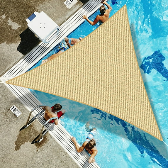 LOVE STORY Custom Size 9'x12'x15' Sand Sun Shade Sail Right Triangle Sunhsade Fabric Awning Canopy for Patio Backyard Carport Pergola (Customized)