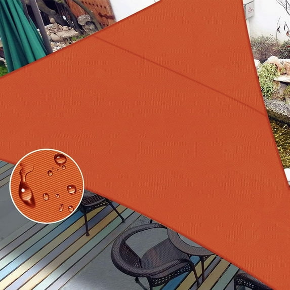 LOVE STORY Custom Size Waterproof 9'x18'x20.1' Orange Red Sun Shade Sail Canopy Awning UV Blockage for Outdoor Patio Garden Backyard (Customized)