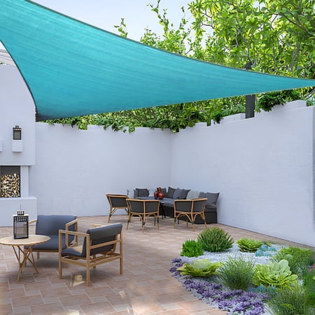 LOVE STORY Sun Shade Sail 12' x 12' x 12' Turquoise Blue Triangle Canopy UV Block Awning for Outdoor Patio Backyard Garden (We Make Custom Size)