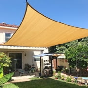 LOVE STORY Sun Shade Sail 12' x 16' Sand Rectangle Canopy UV Block Cover for Outdoor Patio Backyard Garden (We Make Custom Size)