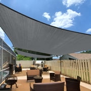 LOVE STORY Sun Shade Sail Rectangle 95% UV Block Sunshade Awning for Backyard Yard Deck Patio Garden Outdoor Activities and Facility, 10x13 Dark Grey