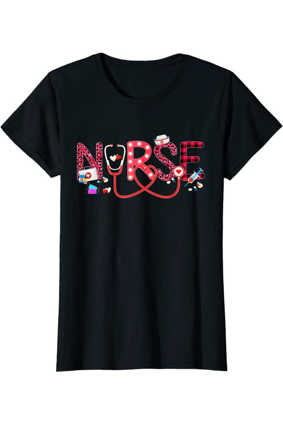 LOVE Stethoscope Nurse Life 2023 Women Gifts T-Shirt