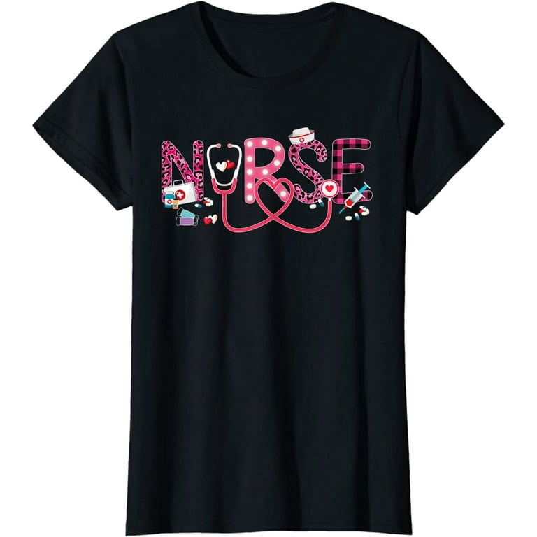 LOVE Stethoscope Nurse Life Women Girl T-Shirt