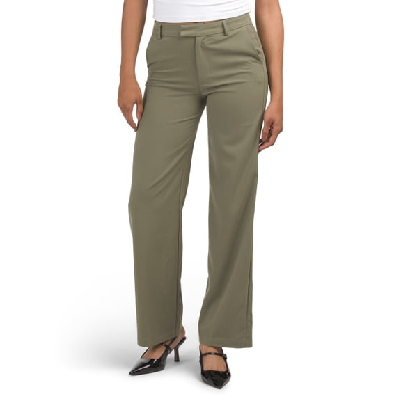 LOVE TREE WOMEN - WIDE LEG TROUSERS PANTS SZ MEDIUM - GREEN OLIVE