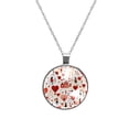 thumbnail image 1 of LOVE Women's Circular Glass Design Pendant Necklace, 1 of 5
