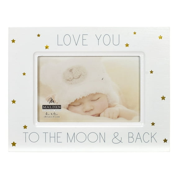 Malden 4" x 6" Baby Family Photo Picture White Frame