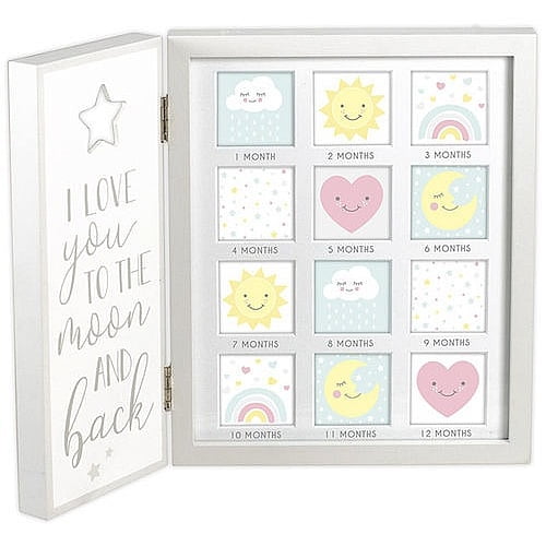 LOVE YOU TO THE MOON AND BACK hinged 12-photo collage - 2x2