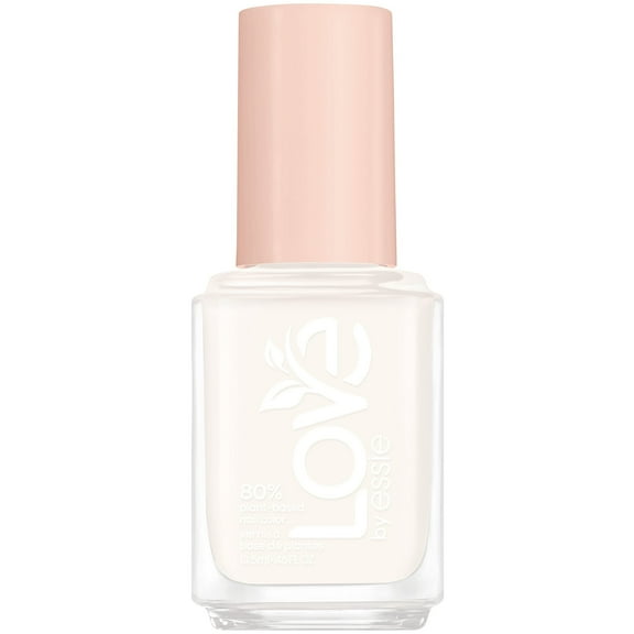 LOVE by essie Nail Polish, 80% Plant-based, Salon-Quality, Vegan, White, Blessed Never Stressed, 0.46 Fl Oz