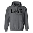 thumbnail image 1 of LOVE my Marine Hooded Sweatshirt in Dark Heather, 1 of 3