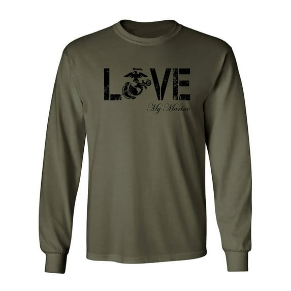 LOVE my Marine Long Sleeve Tee in Military Green