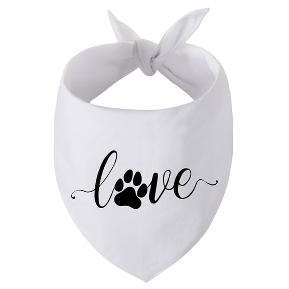LOVE pet Triangle scarf love Paw Print cat and Dog Bib pet Saliva towel