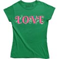 thumbnail image 1 of LOVE with Heart Leaves Symbol - Nature Lover Women's T-Shirt, 1 of 4