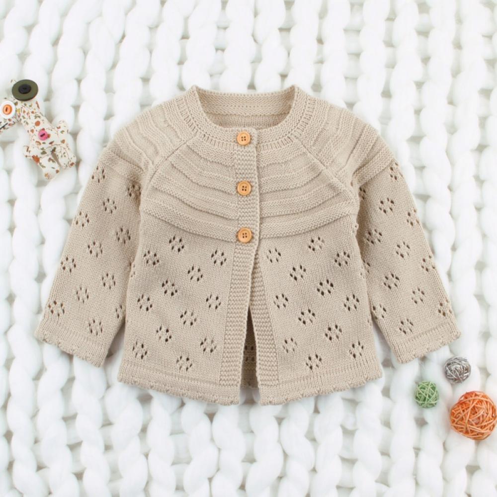 LOVEBAY 018M Autumn Spring Infant Knitted Cardigan Baby Girls Cardigan