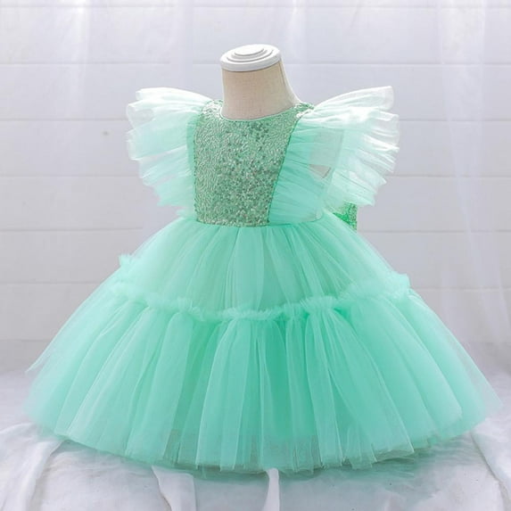 LOVEBAY 3-11T Girls Sequin Mesh Tull Dress Ball Gown Dresses For Girls Special Occasion Dresses Wedding Flower Girl Pageant Gown Party Dress