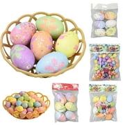 LOVEBAY 6,12,46Pcs/Set Colorful Easter Hanging Egg Decorations For DIY Crafts Easter Decor