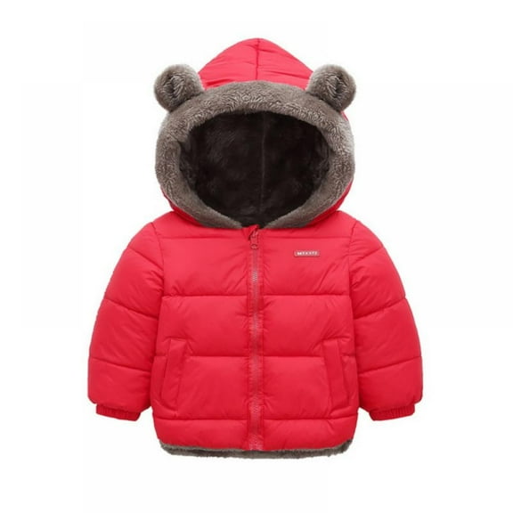 LOVEBAY Baby Boys Girls Winter Coats Hooded Coat Zip Up Jacket Winter Warm Jacket Outerwear