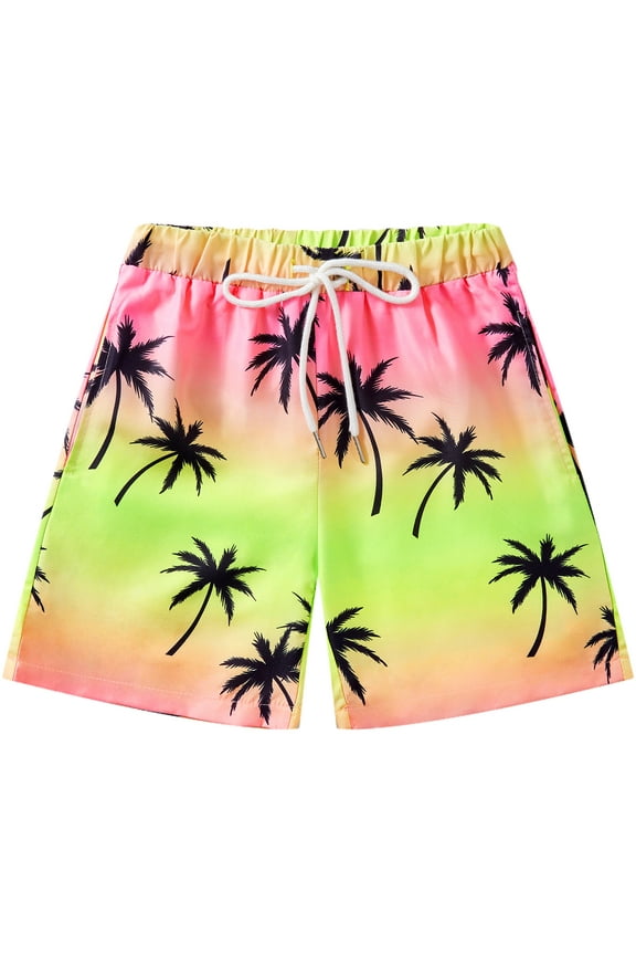 LOVEBAY Boys Swim Trunks with Compression Liner Toddler Boys Stretch Swim Shorts Quick Dry Beach Shorts