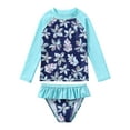 thumbnail image 1 of LOVEBAY Girls 2-Piece Swimsuit Set Long Sleeve Rash Guard Bathing Suit with UPF 50+ Sun Protection, 1 of 7