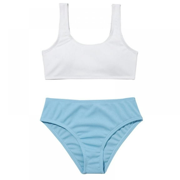 LOVEBAY Girls Bikini Beach Swimwear 2 Piece Swimsuits Quick Dry Swimwear Bathing Suits for 7-14 Years