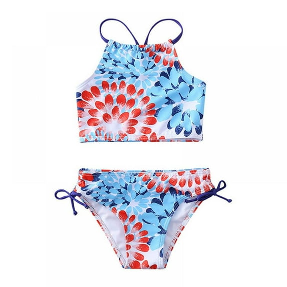 LOVEBAY Girls Two Piece Swimsuits Girls' Swimwear Quick Dry Kids Bathing Suits 7-8 Years