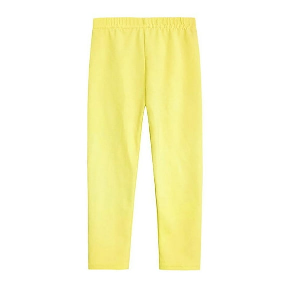 GYRATEDREAM Little Girls Solid Color Leggings Soft Stretch Leggings Kids Skinny Pants Trousers Basic Pants Footless Tights, Size 2-3 Years