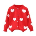 thumbnail image 1 of LOVEBAY Toddler Girls Sweaters Warm Jacket Knit Cardigan For Girls Open Front Button Down Coat Outwear, 1 of 8