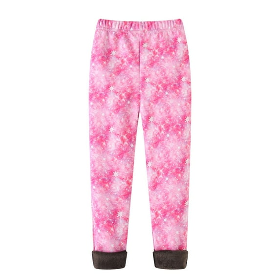 LOVEBAY Warm Leggings For Girls Winter Fleece Lined Elastic Waist Thick Leggings Pants Tights 3-13 Years