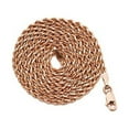 thumbnail image 1 of LOVEBLING 10K Rose Gold 2mm Solid Diamond Cut Rope Chain Necklace (24), 1 of 2