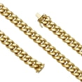 thumbnail image 1 of LOVEBLING 10K Yellow Gold 13mm Hollow Miami Cuban Chain Necklace with Box Lock (28), 1 of 5