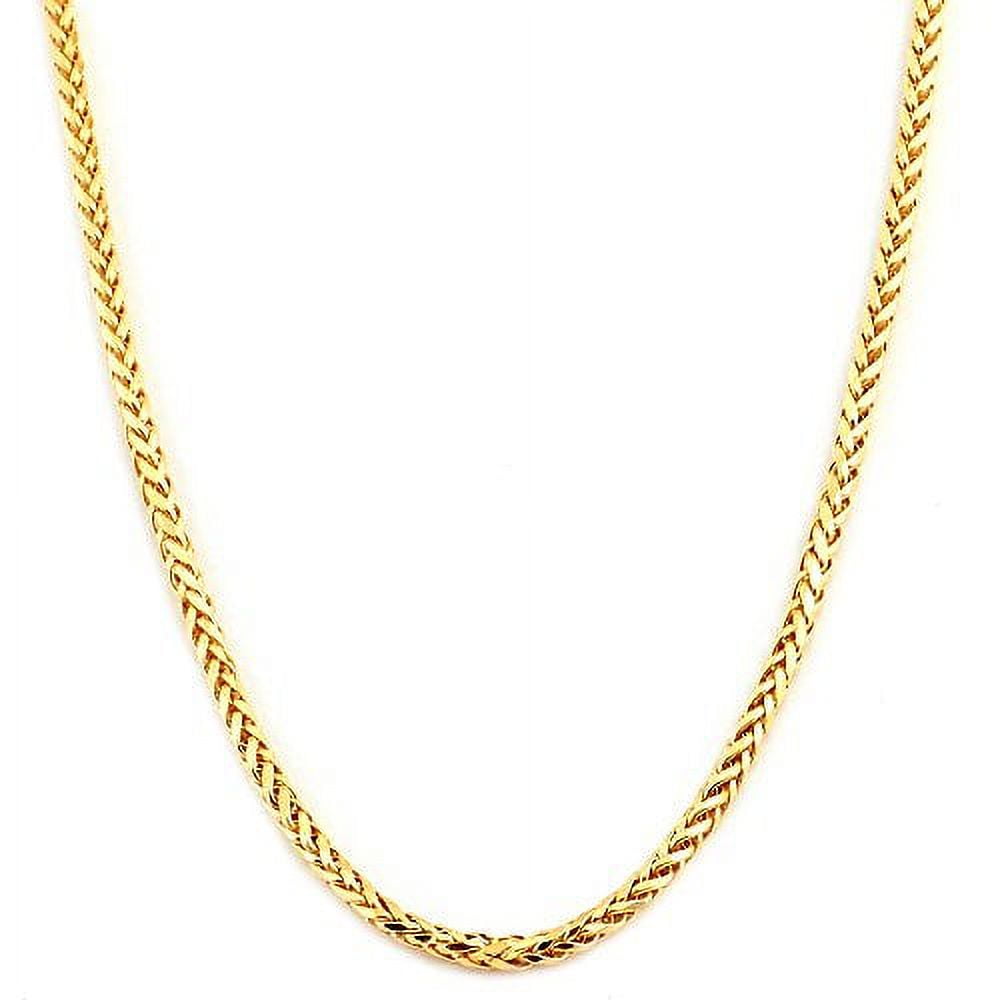 Necklace Wheat Chain 10K Yellow Gold 22